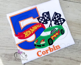 Hot Wheels Birthday Shirt, Personalized Birthday Shirt for Boys, Race Car Birthday