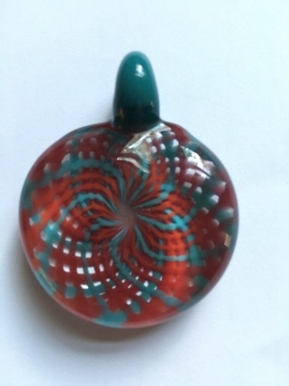 Klausglassworks N Boro Glass Implosion Pendant Teal And N Boro Glass Implosion Pendant Teal And Burdy By Klaus Glassworks