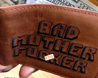 The Original BMF® Bad Mother F*cker Brown Leather Wallet 100% Genuine Quality