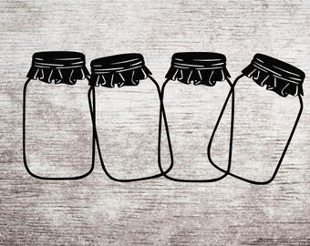 Mason Jars SVG; Mason Jar; SVG; Svg files; Svg cut file; Mason Jar Cut file