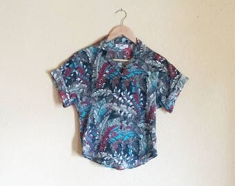 90s Jungle Print Button Up