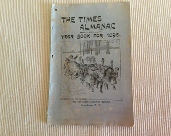 Vintage The Times Almanac Year 1896