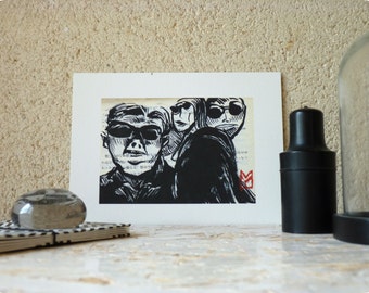 Portrait sketched characters--Digital limited edition / signed / numbered