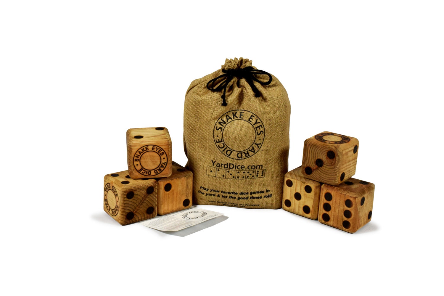 Snake Eyes Yard Dice The Original OverSized Wooden Yard