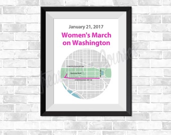 Women's March on Washington - Digital Download - Map, GPS Map, Running Map, Race Results, Running route