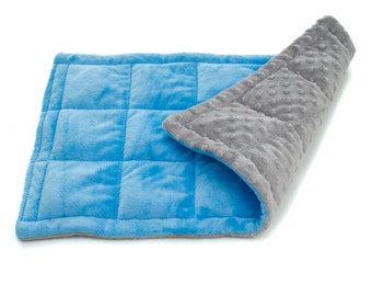 Minky weighted lap pad, 12"x20" or 16"x24", 4"x4" pocket size sensory weighted lap pad, washable lap pad, heavy lap pad, weighted blanket