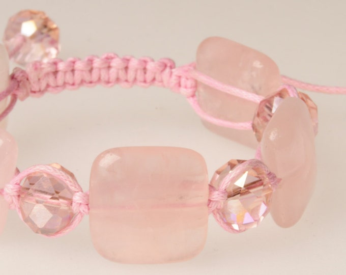 Rose quartz bracelet talisman amulet rose quartz amulet bracelet female pink gift Christmas New Year's Valentine's Day stylish gift woman