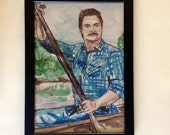 nick offerman knitting items similar to nick offerman illustration art print on etsy nick offerman knitting items similar to nick offerman illustration art print on etsy