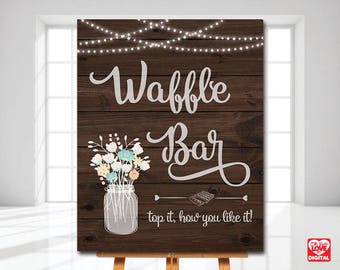 Printable waffle bar | Etsy
