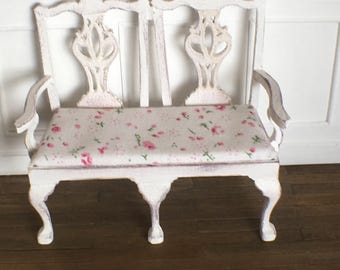 Miniature Bench Shabby Chic