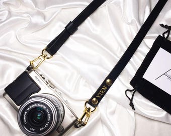 Avaloncraft | Skinny Camera Strap - Italian Leather (Custom, Personalized, Handmade, Monogram)