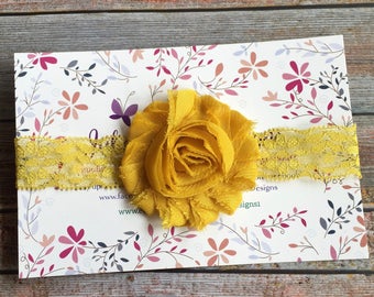 Mustard Baby Headband, Mustard Headband, Fall Headband, Baby Headband, Newborn Headband, Baby Girl Headband, Mustard Yellow Headband, Baby