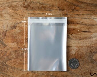 10/50/100 Clear Cellophane OPP Plastic Bag Self Adhesive Display Peel & Seal 9x14cm Free UK Delivery High Quality 40 micron Thick