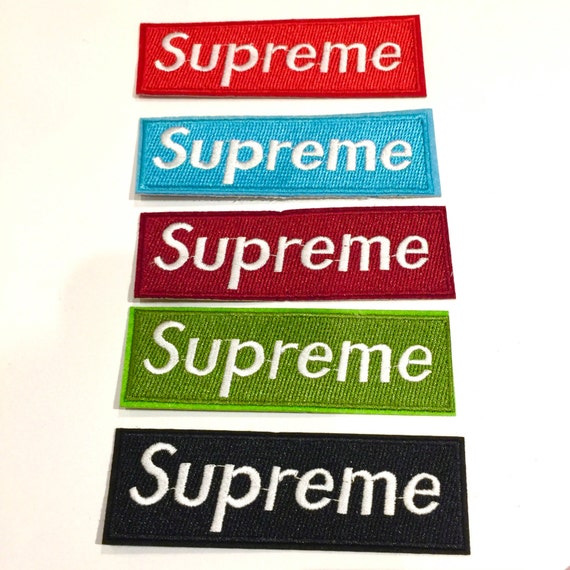 Red SUPREME Patch Supreme Brand Iron On Patches Nyc Skate