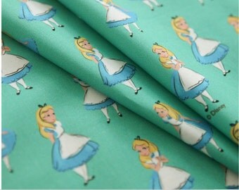 Alice in Wonderland Fabric made in Korea by the Half Yard
