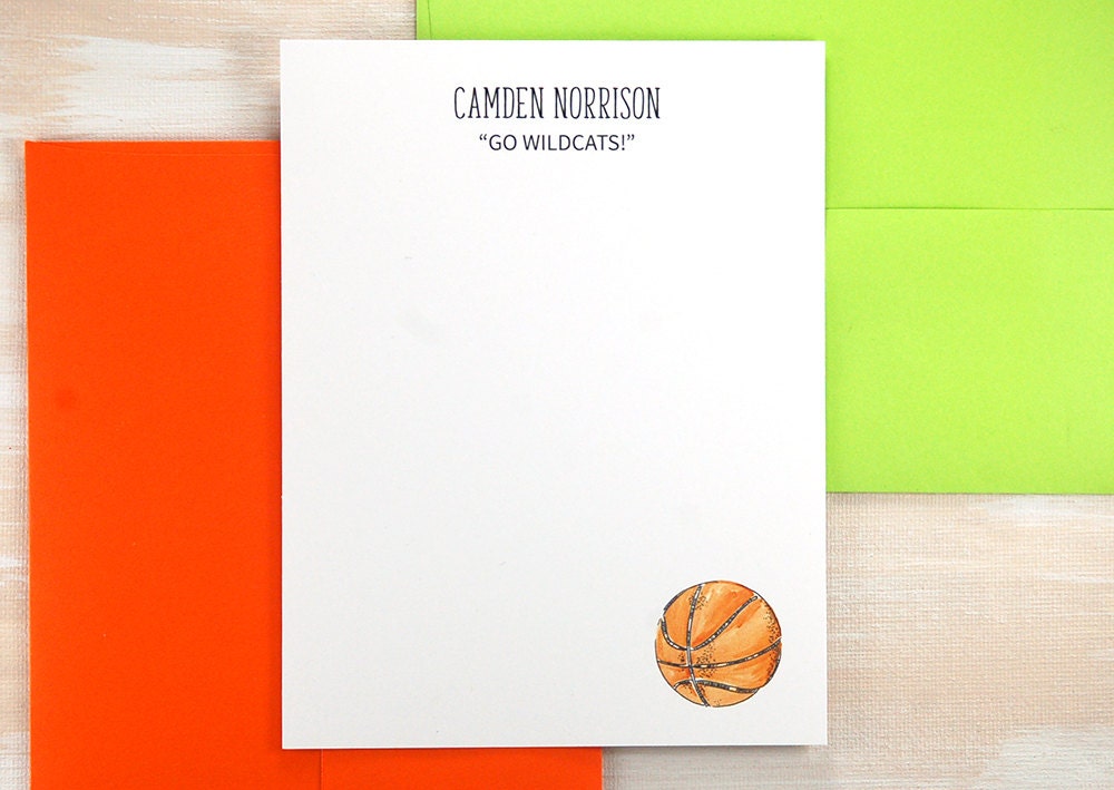 Basketball Stationary Boys Stationary Personalized