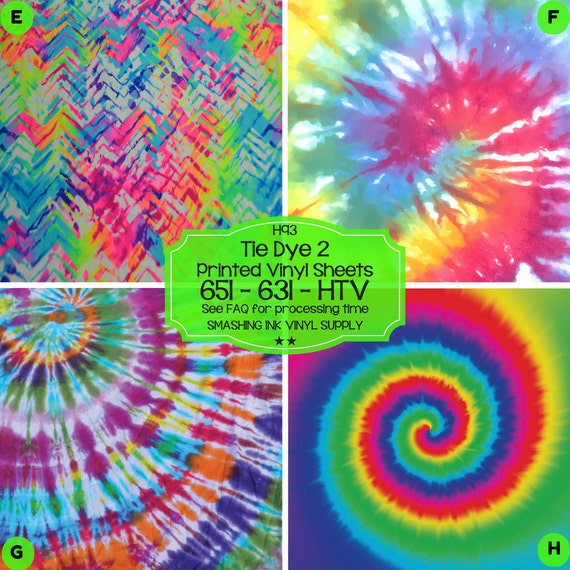 Tie Dye Vinyl Pattern 2/Printed Heat Transfer Vinyl/Patterned