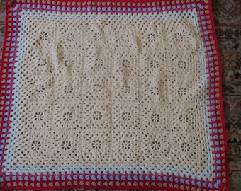 Granny Square Pram Blanket 29.5 x 34.5