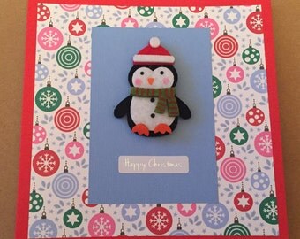 Items similar to BULK BUY 12 handmade PENGUIN felt christmas ...