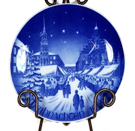 1969 German Christmas Plate Vintage by LastTangoVintage on Etsy