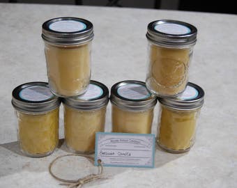 3, 6, or 9 count 8oz 100% Natural Beeswax Candle