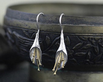 925 Sterling Silver earrings beautiful flower