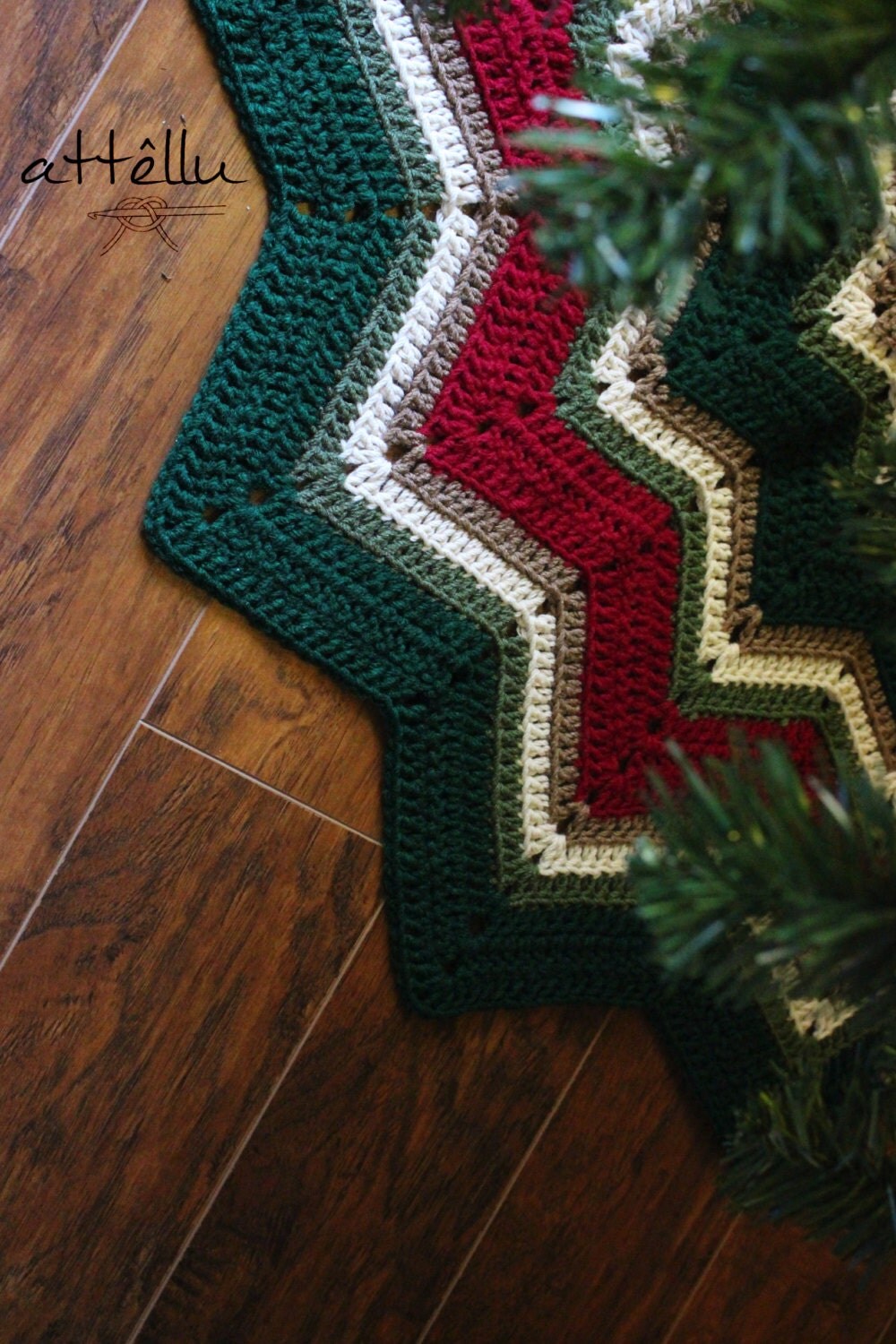 ripple vintage christmas tree skirt hand made crochet tree ripple vintage christmas tree skirt hand made crochet tree