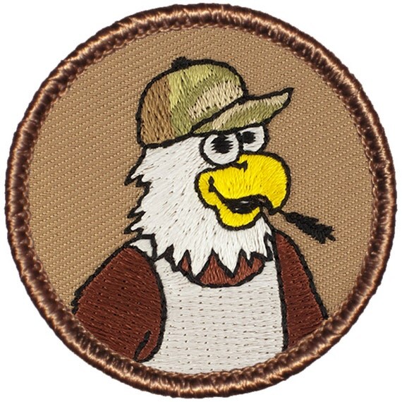 Redneck Eagle Patch 351 2 Inch Diameter Embroidered Patch