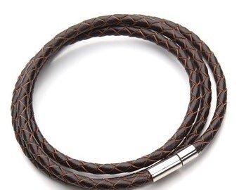 Leather Wrap Bracelet Brown