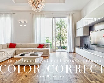 50 Professional Real Estate Photography Color Correction Lightroom Presets Professional Photo Editing for Real Estate, Interior Design