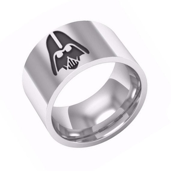 stainless steel star wars ring