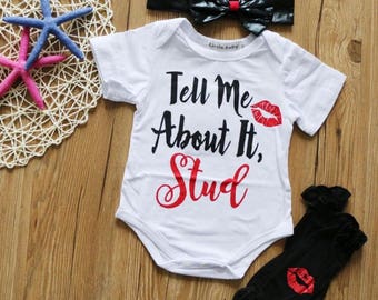 Tell me about it stud onesie set