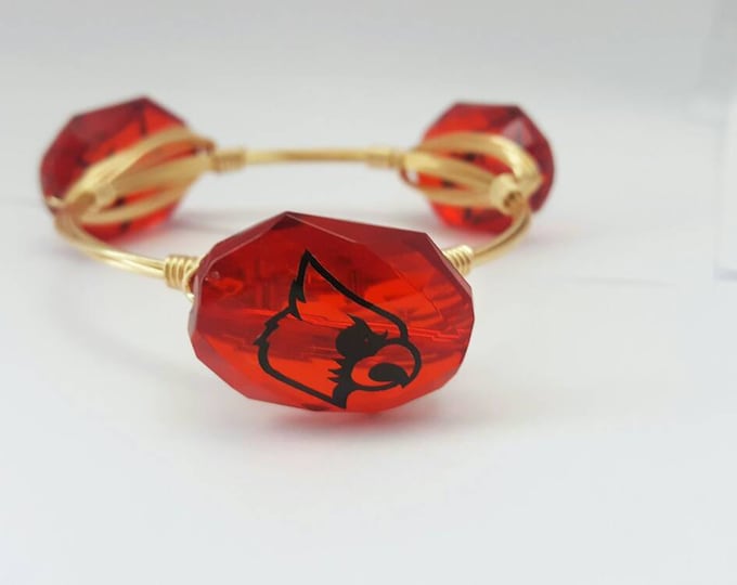 20% off University of Louisville Wire Wrapped Bangle Set, Wire Bangles, Bracelets, Bourbon and Boweties Inspired