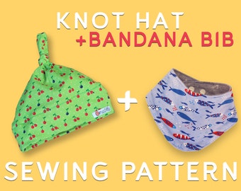 KNOT HAT + BANDANA bib - Sewing pattern+tutorial