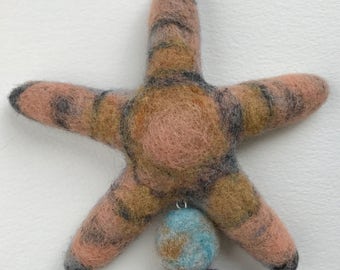 Sea ocean totem wall hanging beach decor felted wool