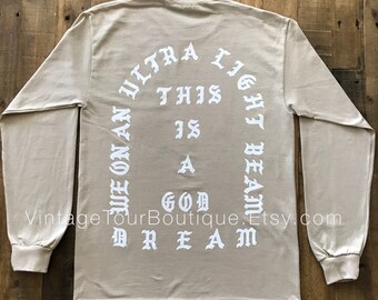 I Feel Like Pablo Shirt Sand Long Sleeve Ultra Light Beam Kanye West Yeezy TLOP Tour Merch
