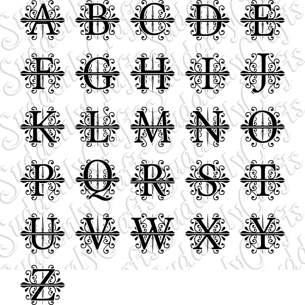 Download Apex Simple Split Monogram Full Set SVG by SuddenlyCrafts ...