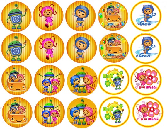 Team Umizoomi Edible Cupcake Cookie Toppers