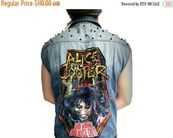 ON SALE Alice Cooper Denim Vest
