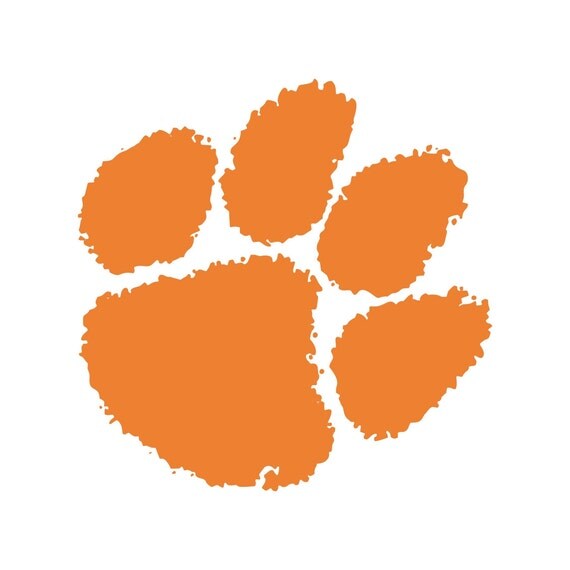 Clemson Tigers Paw Graphics design SVG DXF by VectordesignStudio