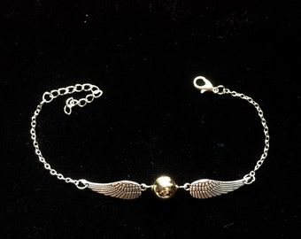 Harry Potter Golden Snitch Bracelet-Nickel free bracelet-gift bag included