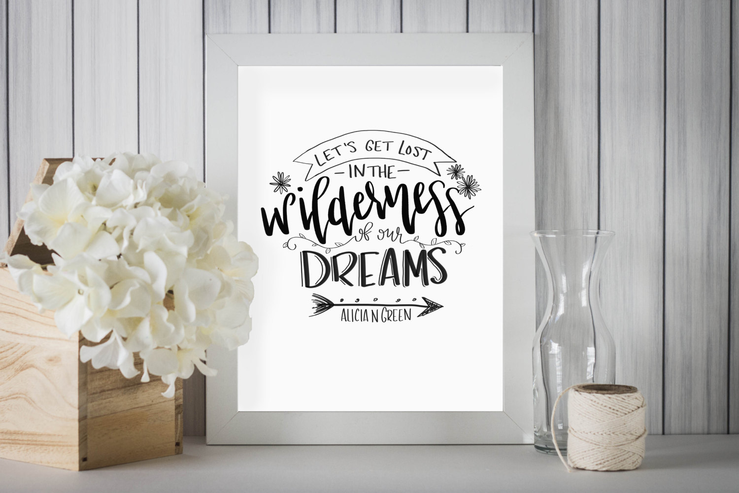 Hand Lettered Adventure Quote Print | Adventure Quotes | Hand Lettered Wall Decor | Wilderness Art Print | Bedroom Wall Decor