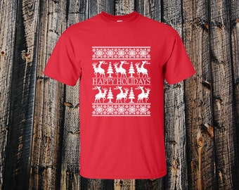 Ugly Christmas Sweater T-shirt - Reindeer Love