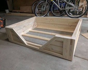 Wooden dog bed