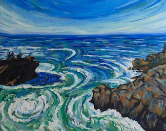 Vibrant Waters original oil painting