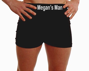 Personalised Mens Boxer Shorts Underwear ANY MESSAGE Valentines Day Birthday Gift Husband Boyfriend Present Anniversary Cotton - Waistband