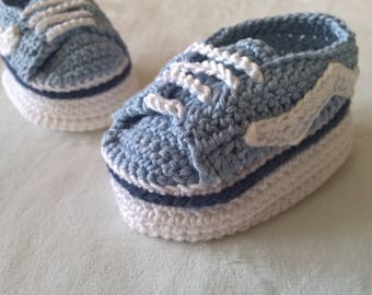 Crochet PATTERN. Vans style baby sneakers. Instant Download.