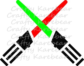 Intersecting Light Sabers SVG and DXF Digital File Downloads