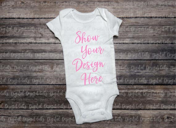 Download Blank White Baby Onesie Mockup, Newborn Onesie Mockup ...