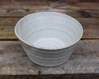 Tapas Bowl *Made to order* Handmade small ceramic bowl for dips, olives or snacks with a white stoneware speckled glaze